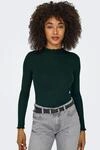 Langarmshirt ONLY "ONLEMMA L/S HIGH NECK TOP", Damen, Gr. XS, gr&uuml;n (scarab),