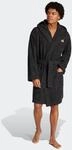 Bademantel ADIDAS PERFORMANCE "HOODED" Gr. S, schwarz, S, Obermaterial: 100%