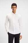 Langarmhemd BOSS ORANGE "Mysoft", Herren, Gr. M, N-Gr, wei&szlig; (wei&szlig;100), Web,