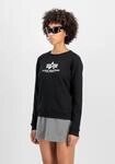 Sweater ALPHA INDUSTRIES "New Basic Sweatshirt BL W", Damen, Gr. XS, schwarz,