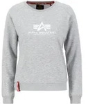 Sweater ALPHA INDUSTRIES "New Basic Sweatshirt BL W", Damen, Gr. XS, grau (grau