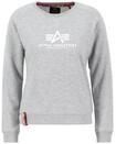 Sweater ALPHA INDUSTRIES "New Basic Sweatshirt BL W", Damen, Gr. XS, grau (grau