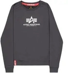 Sweater ALPHA INDUSTRIES "New Basic Sweatshirt BL W", Damen, Gr. XS, grau (vintage