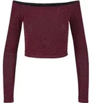 Longsleeve URBAN CLASSICS "Urban Classics Damen Ladies Off Shoulder Glitter