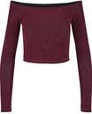 Longsleeve URBAN CLASSICS "Urban Classics Damen Ladies Off Shoulder Glitter
