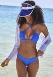 Triangel-Bikini LASCANA, Damen, Gr. 36, Cup A/B, blau (royalblau), Microfaser,