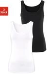 Vivance Tanktop "aus elastischer Baumwoll-Qualit&auml;t" 2er-Pack