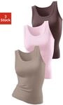 H.I.S Tanktop 3er-Pack, aus weicher Rippqualit&auml;t aus Baumwolle