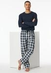 Schiesser Pyjamahose "Mix + Relax" funktionale Knopfleiste, Bindeband, seitliche