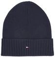 Tommy Hilfiger Strickm&uuml;tze "TH FLAG PIMA COTTON BEANIE" Beanie mit Logostickerei,