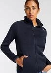 Strickfleecejacke CMP "KNITTED MELANGE FLEECE WOMAN JACKET", Damen, Gr. 34, blau (b.