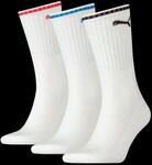 PUMA Sportsocken "PUMA UNISEX STRIPED CREW SOCK" 3 Stk. tlg. Komfort-Bund,