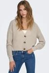 Strickjacke ONLY "ONLCAROL NICE L/S CARDIGAN KNT NOOS", Damen, Gr. M, grau (pumice