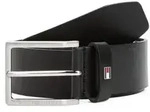 Tommy Hilfiger Lederg&uuml;rtel "ADAN 3.5 cm breit EXT" Metalllogopatch,