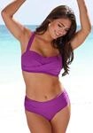 Bikini-Hose LASCANA "Comfy", Damen, Gr. 40, N-Gr, lila (beere), Recycling-Polyamid,