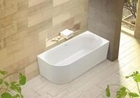 OTTOFOND Badewanne "Mince Corner links 180 cm wei&szlig;" H&ouml;he 60 cm ergonomisch geformt 