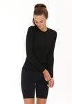 Langarmshirt ATHLECIA "Lankae", Damen, Gr. 34, schwarz, 57% Baumwolle, 38% Modal, 5%