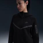 Sweatshirt NIKE SPORTSWEAR "W NSW TCH FLC WR FZ HDY 2", Damen, Gr. XL, schwarz,