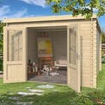 LASITA MAJA Gartenhaus "Atlanta" Blockbohlenhaus 28mm