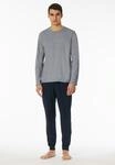 Schiesser Schlafanzug "Casual Essentials" 2 tlg. mit feinen, gestrickten Ringeln