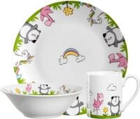 LEONARDO Kindergeschirr-Set "BAMBINI" Einhorn/Panda/Flamingo