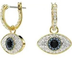 Paar Creolen SWAROVSKI "Symbolica B&ouml;ser Blick magisches Auge", blau...