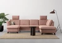 Home affaire Wohnlandschaft "Trelleborg U-Form" wahlweise mit Bettfunktion und