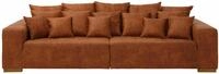 Home affaire Big-Sofa "Neapel" mit vielen losen Kissen, in 2 Bezugsqualit&auml;ten