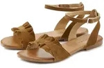Sandale LASCANA "offener Schuh", Damen, Gr. 37, braun (camelfarben), Obermaterial: