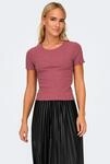 ONLY Rundhalsshirt "ONLEMMA S/S SHORT TOP NOOS JRS" Rundhals, modisch, regular...