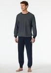 Schiesser Schlafanzug "Comfort Essentials" 2 tlg. mit gestreiftem Oberteil