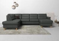 Home affaire Wohnlandschaft "Palmera U-Form, B: 308 cm" optional Schlaffunktion...