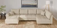 Home affaire Wohnlandschaft "CHARRE U-Form mit Ottomane, Ma&szlig;e B/T/H:...