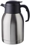 APS Isolierkanne "Classic" 2 l Einhandautomatik, doppelwandiger Edelstahl