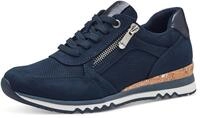Keilsneaker MARCO TOZZI, Damen, Gr. 41, blau (navy), Lederimitat, Textil,