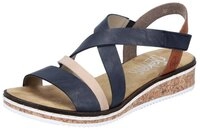 Rieker Riemchensandale, Sommerschuh, Sandalette, Keilabsatz, mit Klettriemchen