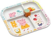 KOZIOL Kunststoffteller "Esslernteller + W&uuml;rfel EASY EATER PEPPA PIG" made in