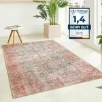 Teppich LUXOR LIVING "Lago", rot, B:240cm H:6mm L:340cm, Polyester, Teppiche, Teppich LUXOR LIVING "Lago", rot, B:240cm H:6mm L:340cm, Polyester, Teppiche,