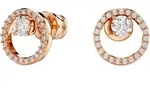Paar Ohrstecker SWAROVSKI "Constella Pav&eacute;", rosa (ros&eacute;goldfarben, kristallwei&szlig;,