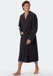 Herrenbademantel SCHIESSER "Feather Terry", Herren, Gr. M, grau (203, grau),