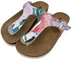 DOGO Zehentrenner "Lila Zehentrenner Hello Damen Sandalen" Handgefertigt