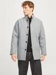 Wolljacke JACK & JONES "JJEHARRISON WOOL JACKET SN", Herren, Gr. L, grau (light grau