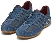 Schn&uuml;rschuh GEOX "U SNAKE ORIGINAL", Herren, Gr. 39, blau (hellblau), Leder, Textil,