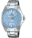 Quarzuhr CASIO EDIFICE, silber (hellblau, silberfarben), Armbanduhren, Herren,
