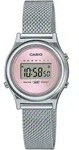 Chronograph CASIO VINTAGE, silber (edelstahlfarben, rosa), Armbanduhren, Damen,