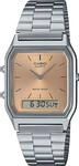 Chronograph CASIO VINTAGE, edelstahlfarben, apricot, Armbanduhren, Damen,