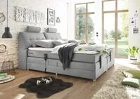 Boxspringbett ED EXCITING DESIGN "Palermo", grau (grau, soro 90 light grau), B:180cm