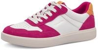 Plateausneaker TAMARIS, Damen, Gr. 36, pink (fuchsia kombiniert), Leder, Lederimitat,