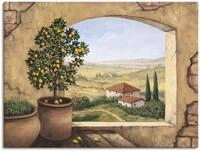 Artland Wandbild "Fenster in der Toskana" Fensterblick 1 Stk. tlg. als Alubild,