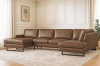 Home affaire Wohnlandschaft "Pinto, 350 cm, U-Form, XXL, mit Ottomanen" Cord,